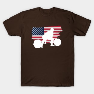 US Flag Deadlift - Powerlifting T-Shirt T-Shirt